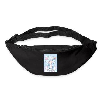 elf, anime, girl, otaku, kawaii, cute - Bum bag - black - Front