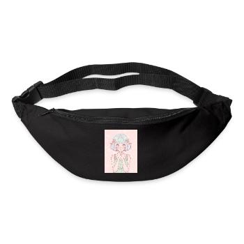 Anime, Mädchen, Geschenk - Gürteltasche - Schwarz - Vorne