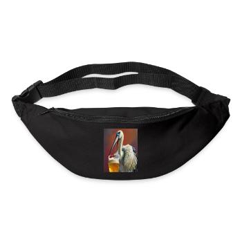 Cigogne Bière - Sac banane - noir - Devant