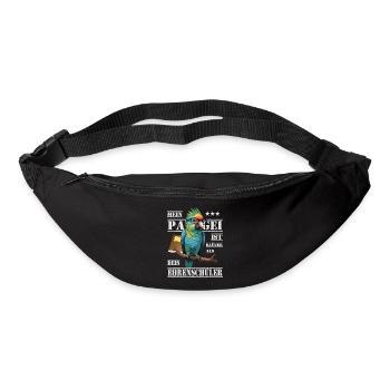Mein Papagei ist Klüger... - Gürteltasche - Schwarz - Vorne
