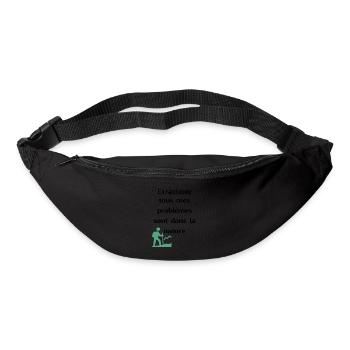 Hiking all my problems in nature - Bum bag - black - Front