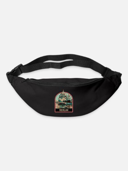 View of the Berlin Cathedral Dome and the Spree - Bum bag - black