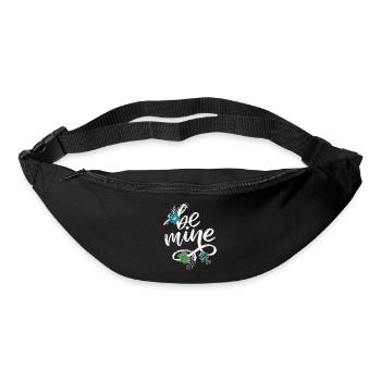 Belle femme peinture art visage femme colorée - Sac banane - noir - Devant