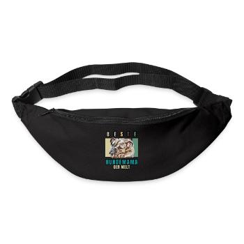 BEST DOG MOM Bulldog Dog Dogs Vieux Anglais - Sac banane - noir - Devant