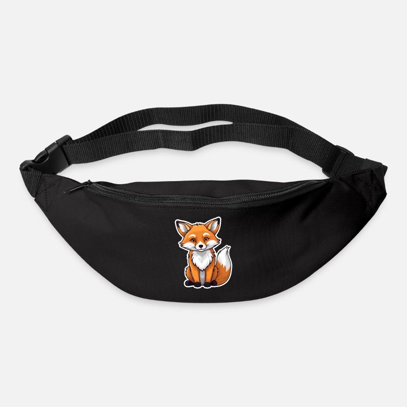 Fuchs Illustration - Gürteltasche - Schwarz