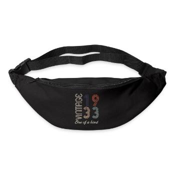 91st Birthday 1933 - Vintage Retro Gift Idea - Bum bag - black - Front