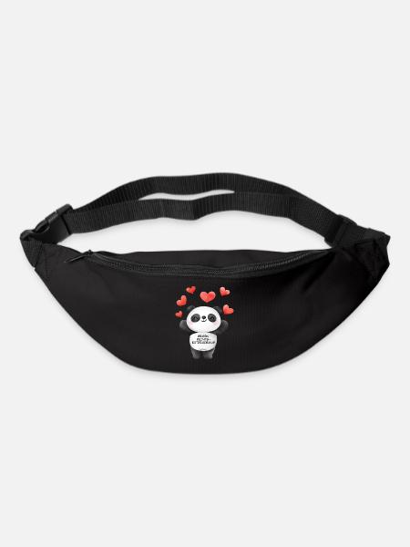 Mimikama Panda gegen Rechtsextremismus - Gürteltasche - Schwarz