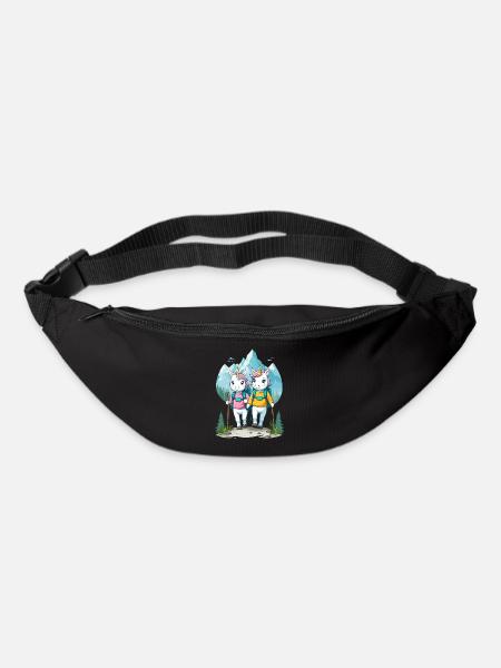 Wanderer Einhörner - Gürteltasche - Schwarz