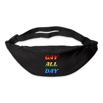 Schwul den ganzen Tag - Gürteltasche - Schwarz - Vorne