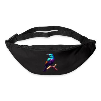 Bird abstract on branch, gift idea - Bum bag - black - Front
