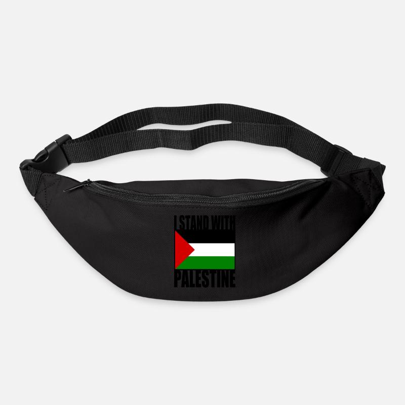 I stand with palestine - Sac banane - noir