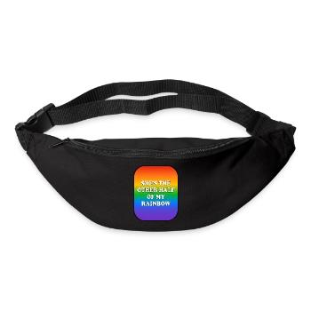 Sie ist die andere Hälfte meines Regenbogens - Gürteltasche - Schwarz - Vorne