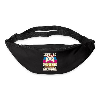 Original 1964 60 Jahre Level 60 Freischalten - Gürteltasche - Schwarz - Vorne