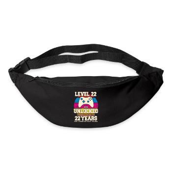 Original 2002 22 Jahre Level 22 Freischalten - Gürteltasche - Schwarz - Vorne