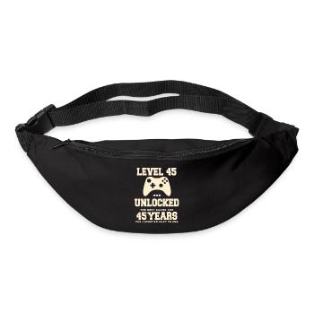 Level 45 Vintage Retro Vintage Jubiläum - Gürteltasche - Schwarz - Vorne