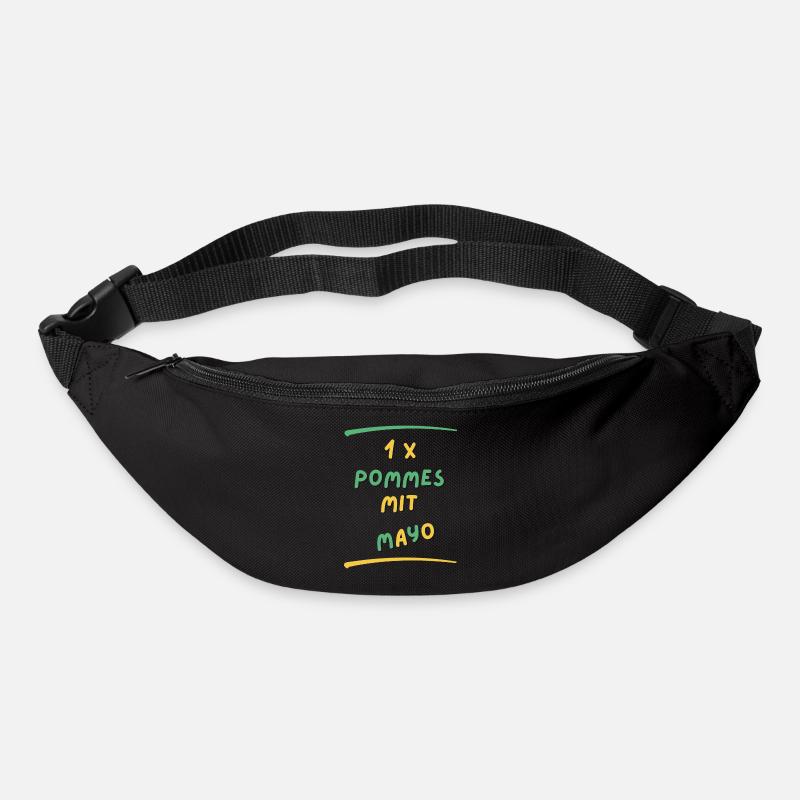 Mayo frites Français - Sac banane - noir
