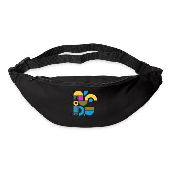 "Modern Look Yellow Blue" - Gürteltasche - Schwarz - Vorne