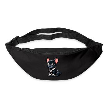 Schicke Französische Bulldogge - Gürteltasche - Schwarz - Vorne