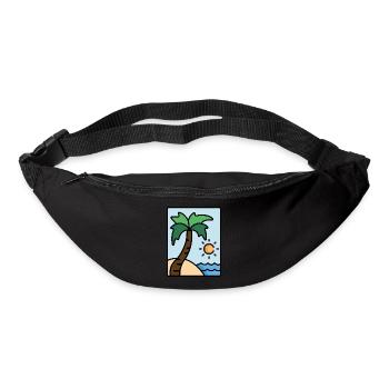 Strand und Sonnenuntergang - Gürteltasche - Schwarz - Vorne
