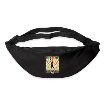 Einer Von Uns Beiden Spielt Besser Volleyball Als - Gürteltasche - Schwarz - Vorne
