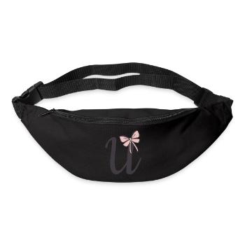 Anfangsbuchstabe U Schleifchen - Gürteltasche - Schwarz - Vorne