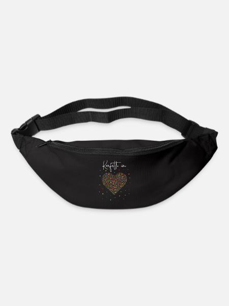 Konfetti im Herzen - Gürteltasche - Schwarz