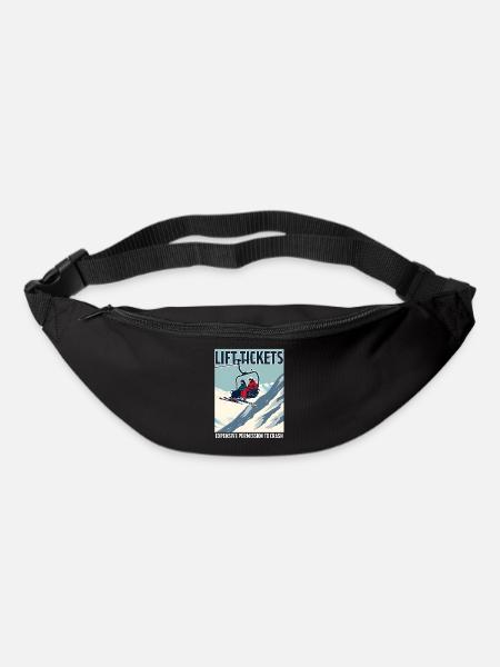 Billets de remontées mécaniques – ski et plaisir sur les pistes - Sac banane - noir