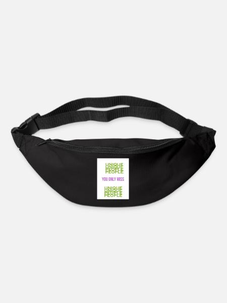 You only miss UNIQUE PEOPLE - Bum bag - black