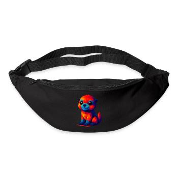 WPAP Polygon Kawaii Style Baby Otter Animals - Bum bag - black - Front