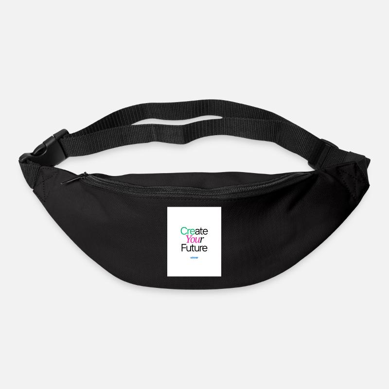 Create your future motivate colorful design - Bum bag - black