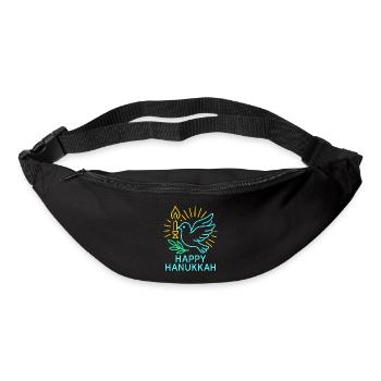 Happy Hanukkah Pigeon Dove of Peace Neon - Bum bag - black - Front