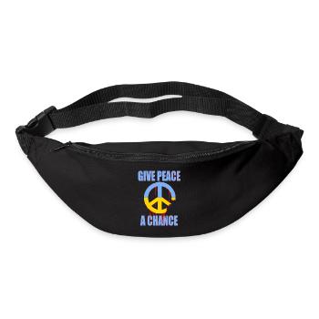 Donnez une chance à la paix – Symbole de paix en Ukraine Art maintenant - Sac banane - noir - Devant