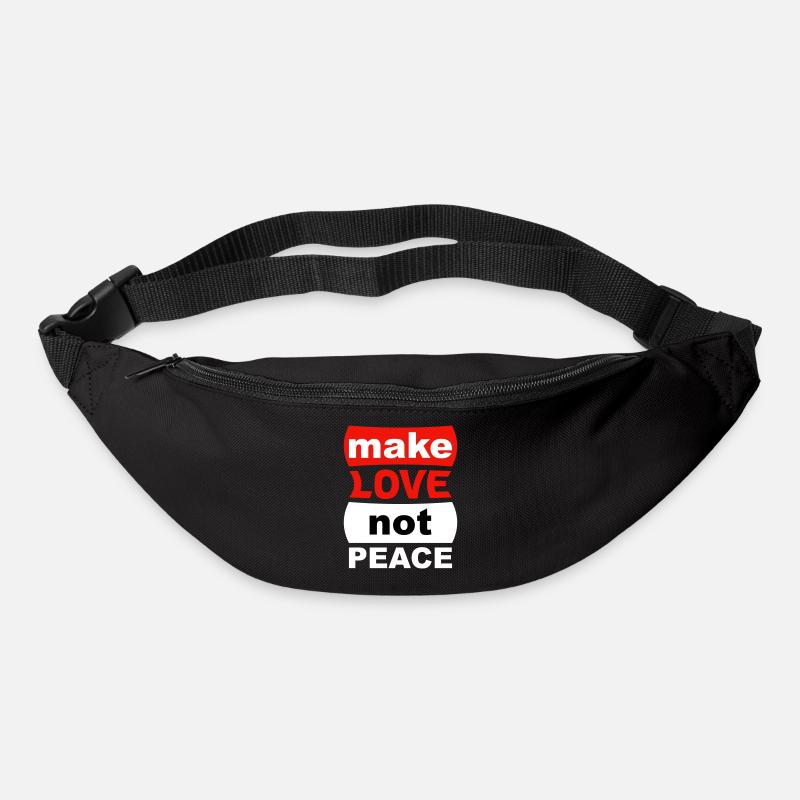 Make Love Not Peace - Gürteltasche - Schwarz