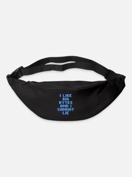J’aime les gros octets - Sac banane - noir