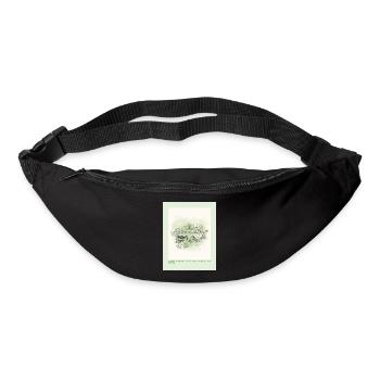 Vintage Auto mit Blumenrahmen - Gürteltasche - Schwarz - Vorne