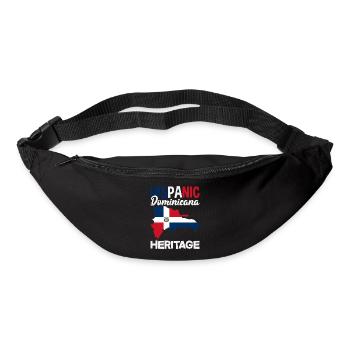 Drapeau de la République dominicaine Dom Rep Pride - Sac banane - noir - Devant