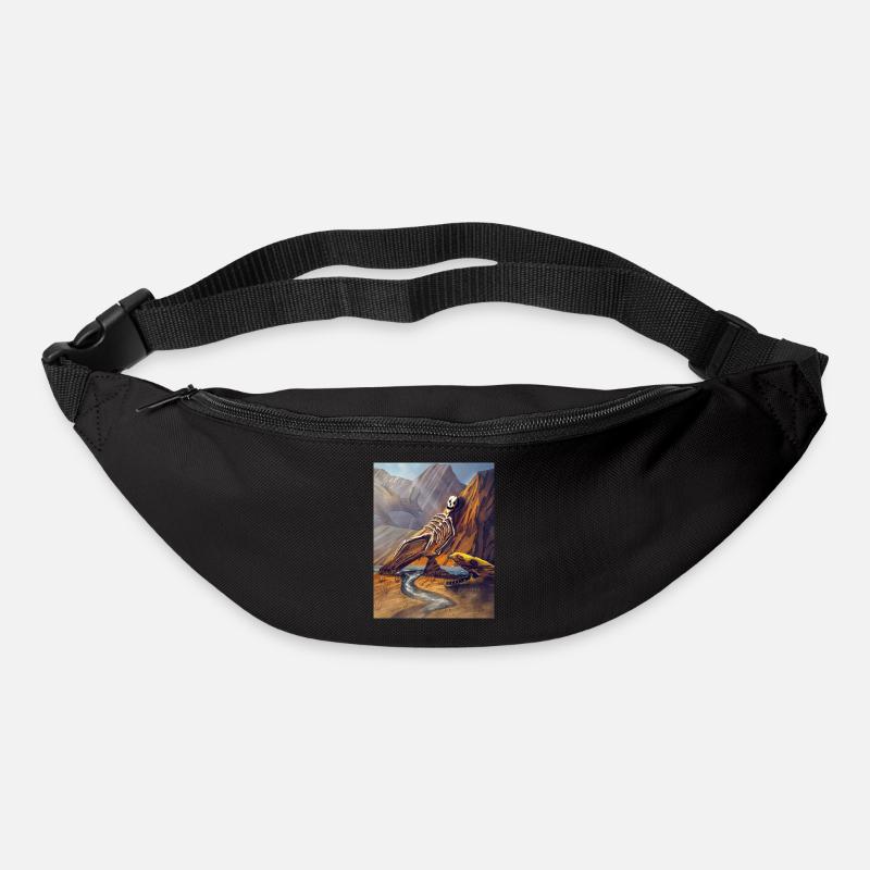 Dragon skeleton in cannon - Bum bag - black