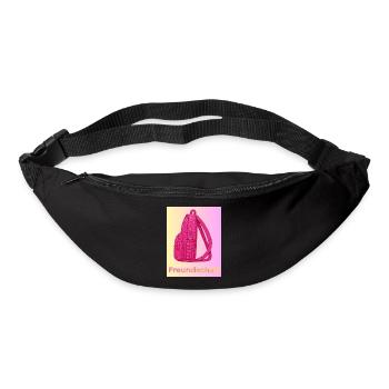 Freundschaft Glitzer Rucksack pink - Gürteltasche - Schwarz - Vorne