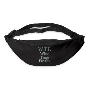 Enfin l’heure du vin – Que faut-il. - Sac banane - noir - Devant