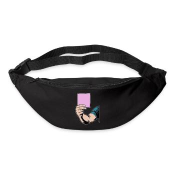 Pinke Karte - Gürteltasche - Schwarz - Vorne