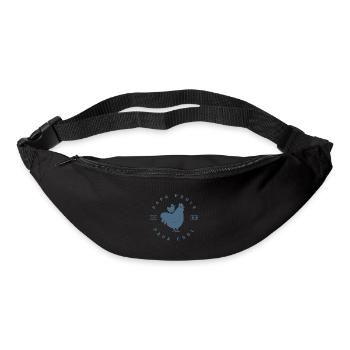 papa poule Cadeau Humour fête des pères - Sac banane - noir - Devant