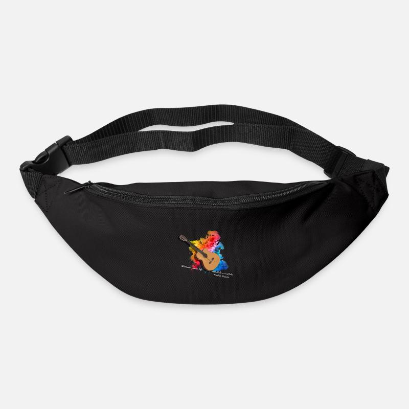 gitarre akustik gitarre mit farben Geschenk - Gürteltasche - Schwarz