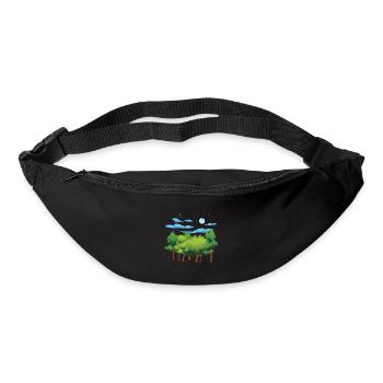 Nature Lover Forest Trees Gift Full Moon Moon - Sac banane - noir - Devant