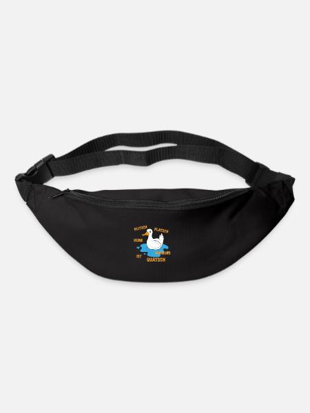 Lustige Ente Spruch - Gürteltasche - Schwarz