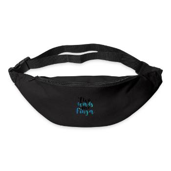 Sarcastique Deux mots Un doigt Sarcasme Cadeaux - Sac banane - noir - Devant