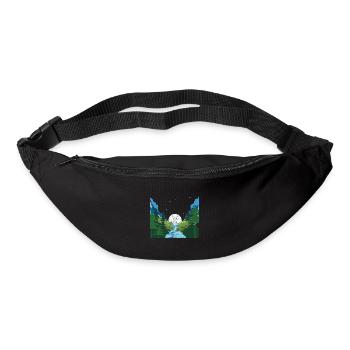 Forest Trees River Gift Full Moon Nature - Sac banane - noir - Devant