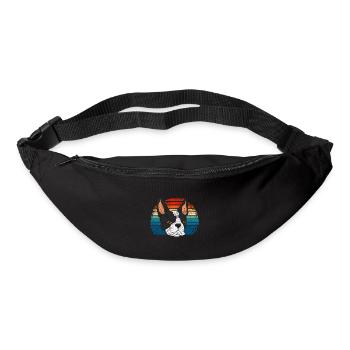 Hunde Bostie Geschenk Retro Boston Terrier - Gürteltasche - Schwarz - Vorne