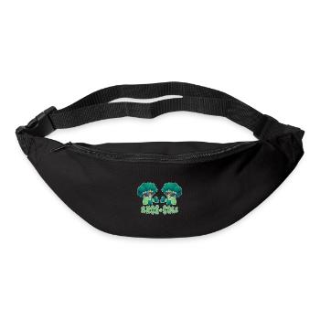 Brocoli légumes végétal végétarien - Sac banane - noir - Devant