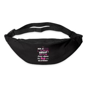 Non je ne suis pas vieille t-shirt femme humour - Sac banane - noir - Devant