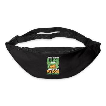 Hobbygärtner Hundehalter Garten Geschenk - Gürteltasche - Schwarz - Vorne